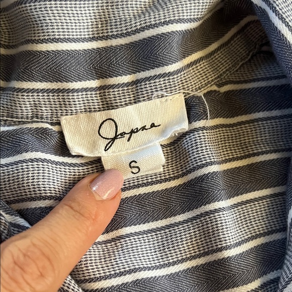 Japna Blue and White Striped Midi Dress - Picture 2 of 5